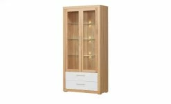 smart Vitrine Oslo | Kernbuche (Nachbildung) / Kernbuche / Weiß -Kommode & Sideboards Verkäufe 13203098 3 202102022238