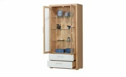 smart Vitrine Oslo | Kernbuche (Nachbildung) / Kernbuche / Weiß -Kommode & Sideboards Verkäufe 13203098 9 202102022238