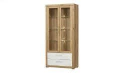 smart Vitrine Oslo | Wildeiche (Nachbildung) / Wildeiche / Weiß -Kommode & Sideboards Verkäufe 13203100 12 202102022238