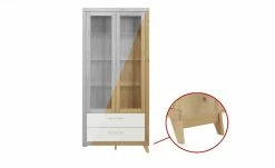 smart Vitrine Oslo | Wildeiche (Nachbildung) / Wildeiche / Weiß