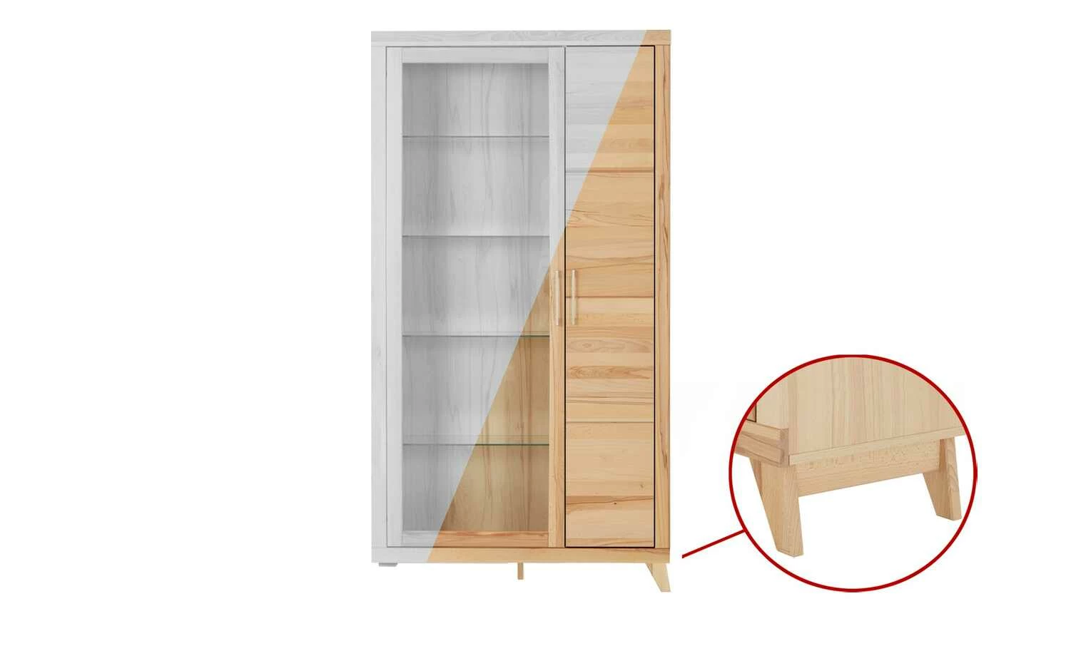 smart Vitrine Oslo | Kernbuche (Nachbildung) / Kernbuche 1 smart Vitrine Oslo | Kernbuche (Nachbildung) / Kernbuche