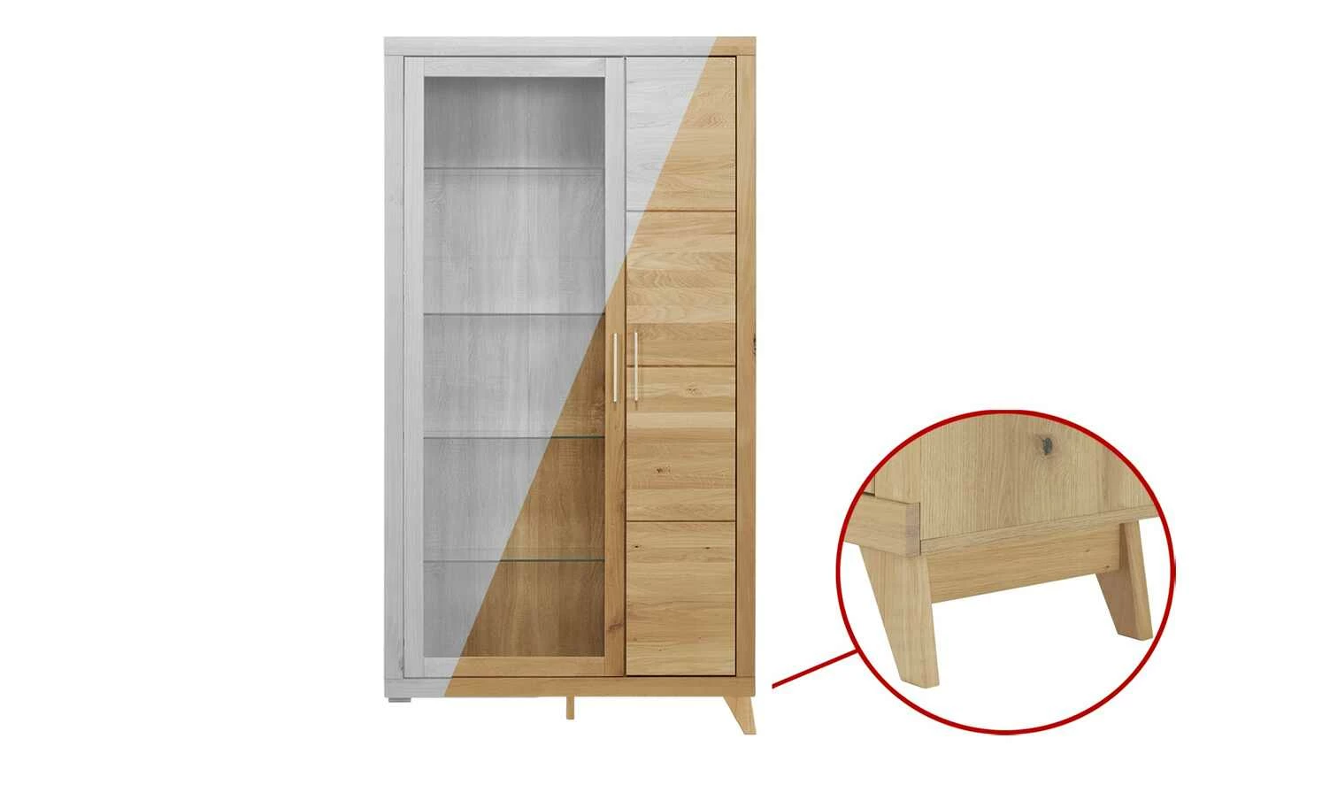 smart Vitrine Oslo | Wildeiche (Nachbildung) / Wildeiche 1 smart Vitrine Oslo | Wildeiche (Nachbildung) / Wildeiche