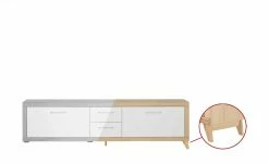 smart Lowboard Oslo | Kernbuche (Nachbildung) / Weiß