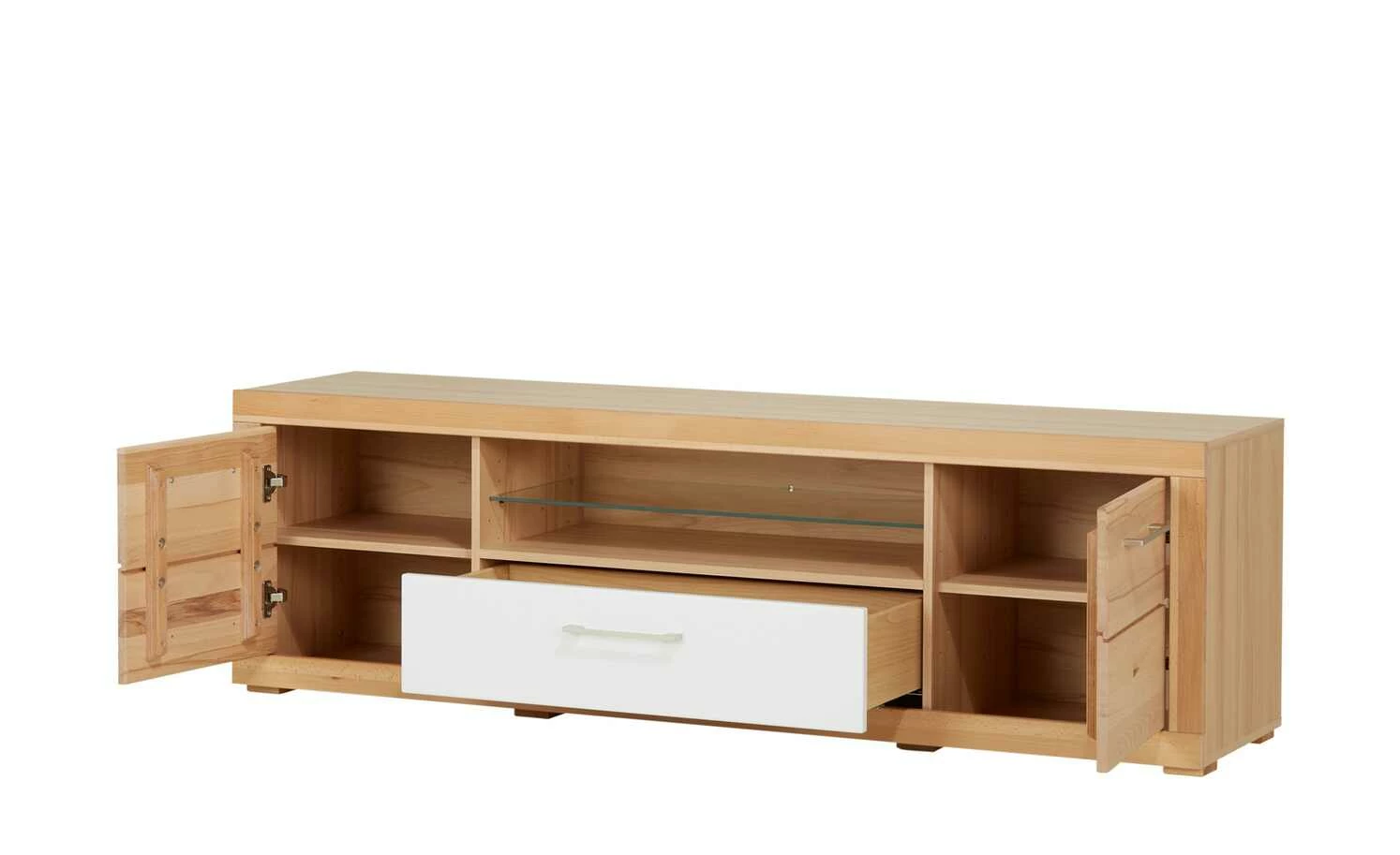 smart Lowboard Oslo | Kernbuche (Nachbildung) / Kernbuche / Weiß 12 smart Lowboard Oslo | Kernbuche (Nachbildung) / Kernbuche / Weiß – Bild 12