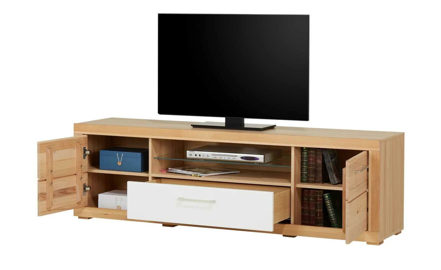 smart Lowboard Oslo | Kernbuche (Nachbildung) / Kernbuche / Weiß 13 smart Lowboard Oslo | Kernbuche (Nachbildung) / Kernbuche / Weiß – Bild 13