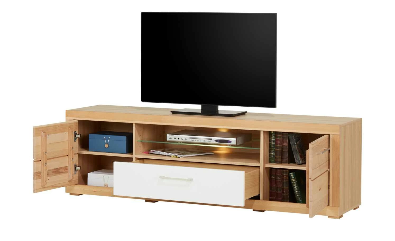 smart Lowboard Oslo | Kernbuche (Nachbildung) / Kernbuche / Weiß 15 smart Lowboard Oslo | Kernbuche (Nachbildung) / Kernbuche / Weiß – Bild 15