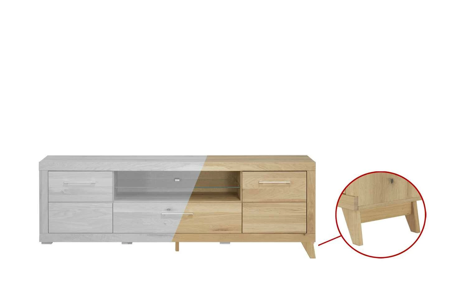 smart Lowboard Oslo | Wildeiche (Nachbildung) / Wildeiche 1 smart Lowboard Oslo | Wildeiche (Nachbildung) / Wildeiche