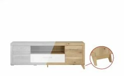 smart Lowboard Oslo | Wildeiche (Nachbildung) / Wildeiche / Weiß