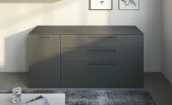 Gallery M Sideboard Arrive | Grau Ausrichtung links