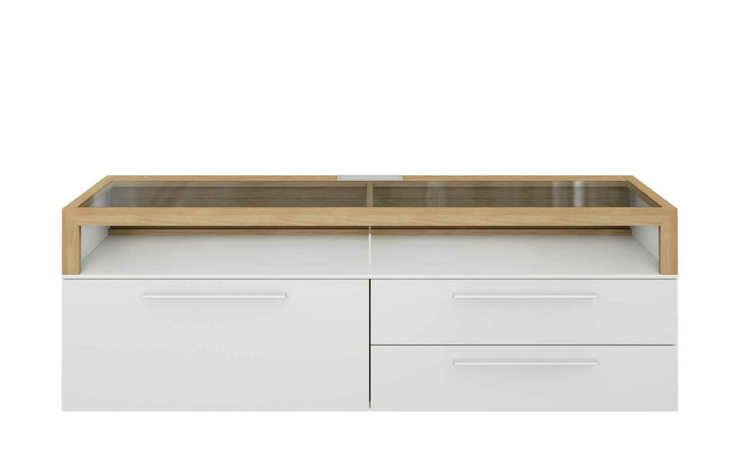Gallery M TV-Lowboard Arrive | Weiß / Eiche Ausrichtung links 3 Gallery M TV-Lowboard Arrive | Weiß / Eiche Ausrichtung links – Bild 3