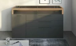 Gallery M Sideboard Arrive | Grau / Eiche Ausrichtung links