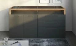 Gallery M Sideboard Arrive | Grau / Eiche Ausrichtung links