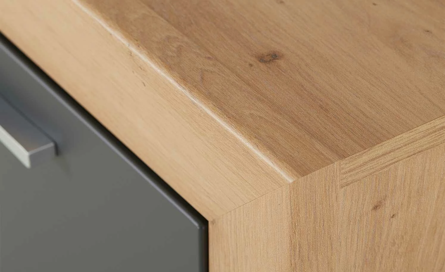 Highboard Fiesta | Asteiche (Nachbildung) / Grau 3 Highboard Fiesta | Asteiche (Nachbildung) / Grau – Bild 3