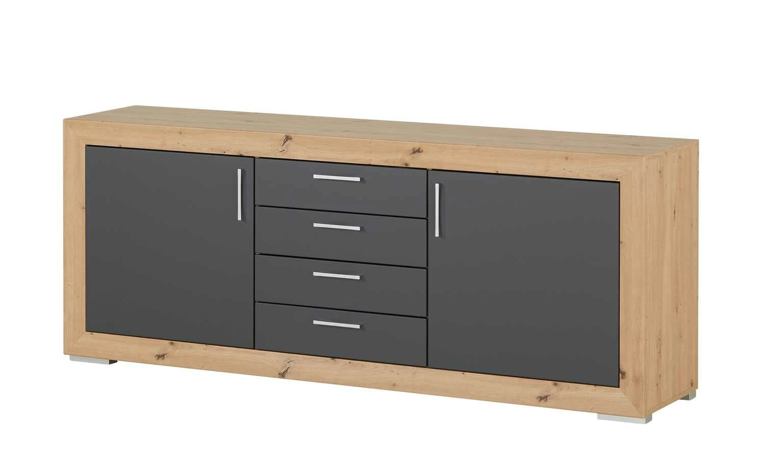 Sideboard Fiesta | Asteiche(Nachbildung) / Grau 2 Sideboard Fiesta | Asteiche(Nachbildung) / Grau – Bild 2