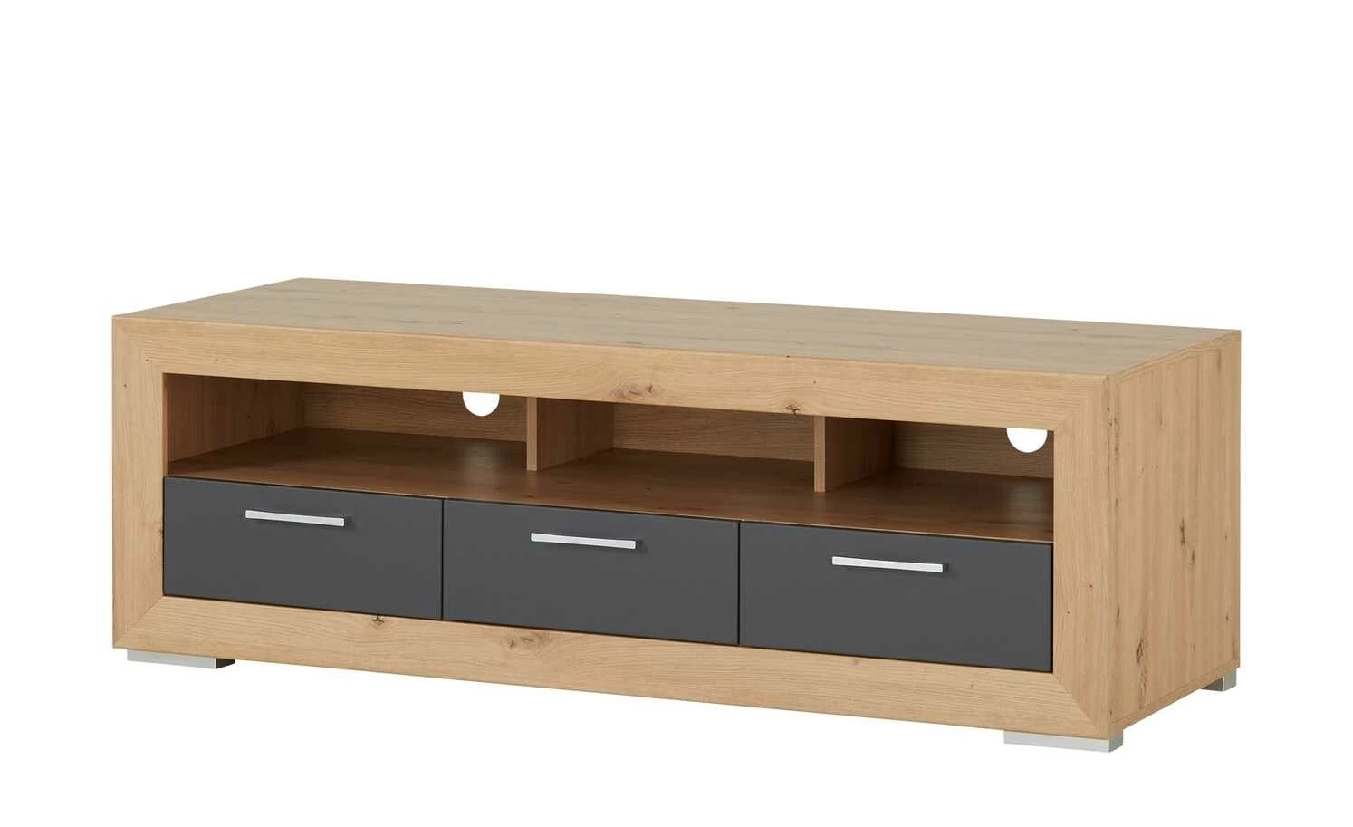 TV-Lowboard Fiesta | Asteiche (Nachbildung) / Grau 2 TV-Lowboard Fiesta | Asteiche (Nachbildung) / Grau – Bild 2