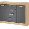 Sideboard Fiesta | Asteiche (Nachbildung) / Grau