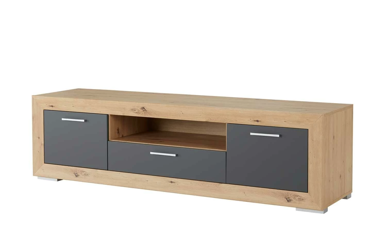 Lowboard Fiesta | Asteiche (Nachbildung) / Grau 1 Lowboard Fiesta | Asteiche (Nachbildung) / Grau