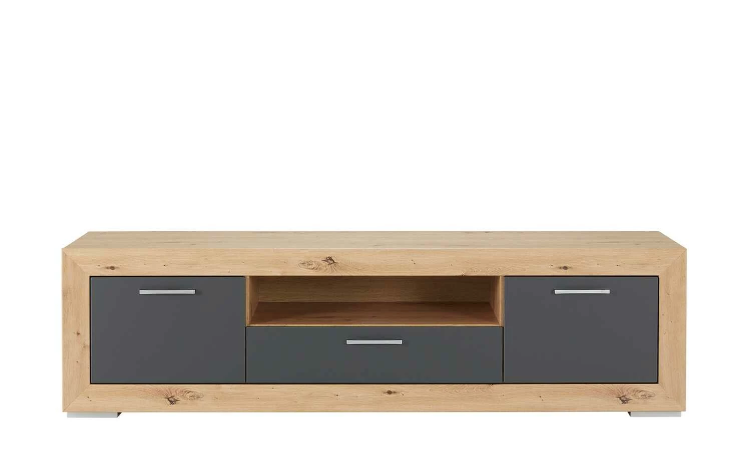 Lowboard Fiesta | Asteiche (Nachbildung) / Grau 4 Lowboard Fiesta | Asteiche (Nachbildung) / Grau – Bild 4