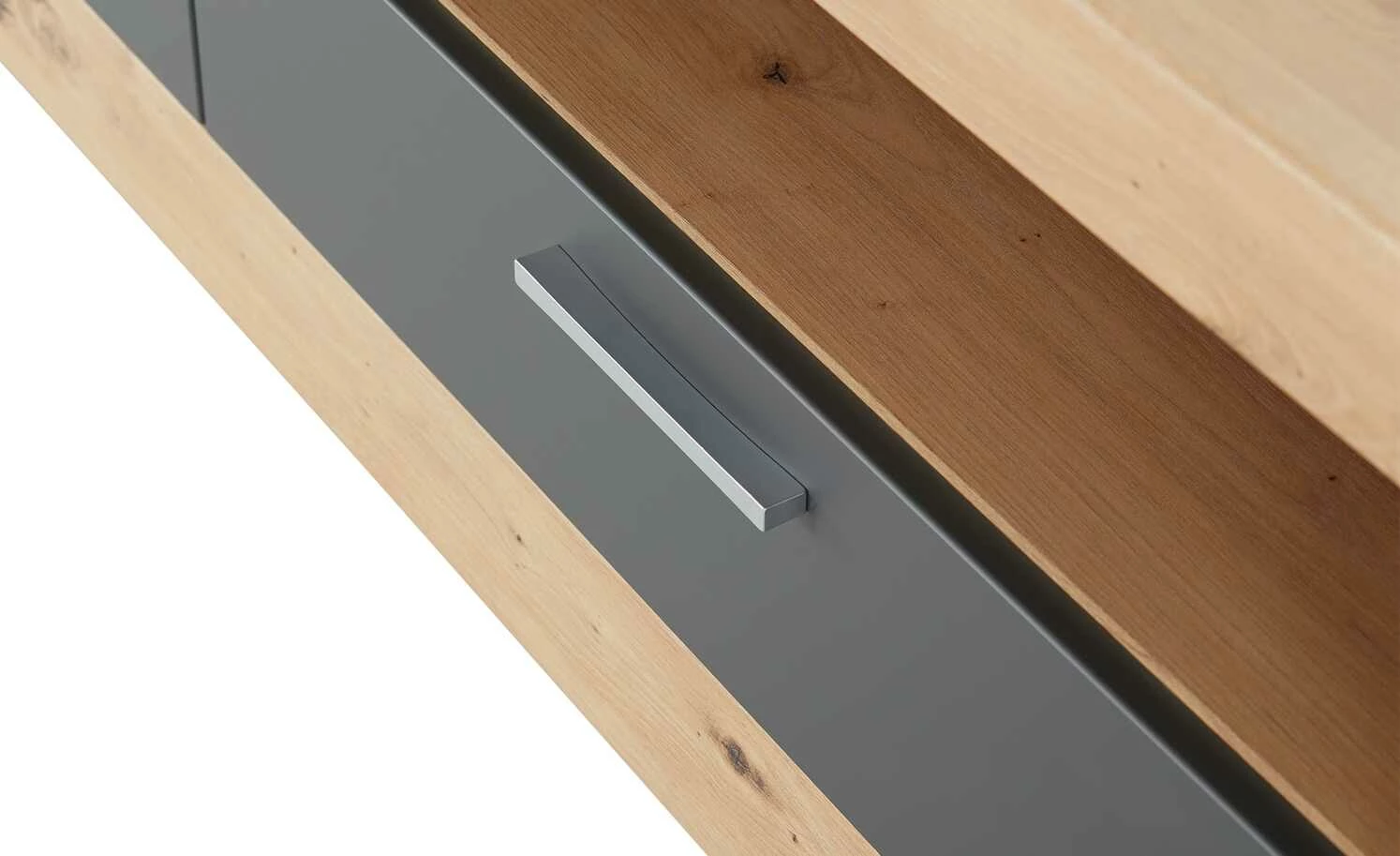 Lowboard Fiesta | Asteiche (Nachbildung) / Grau 5 Lowboard Fiesta | Asteiche (Nachbildung) / Grau – Bild 5