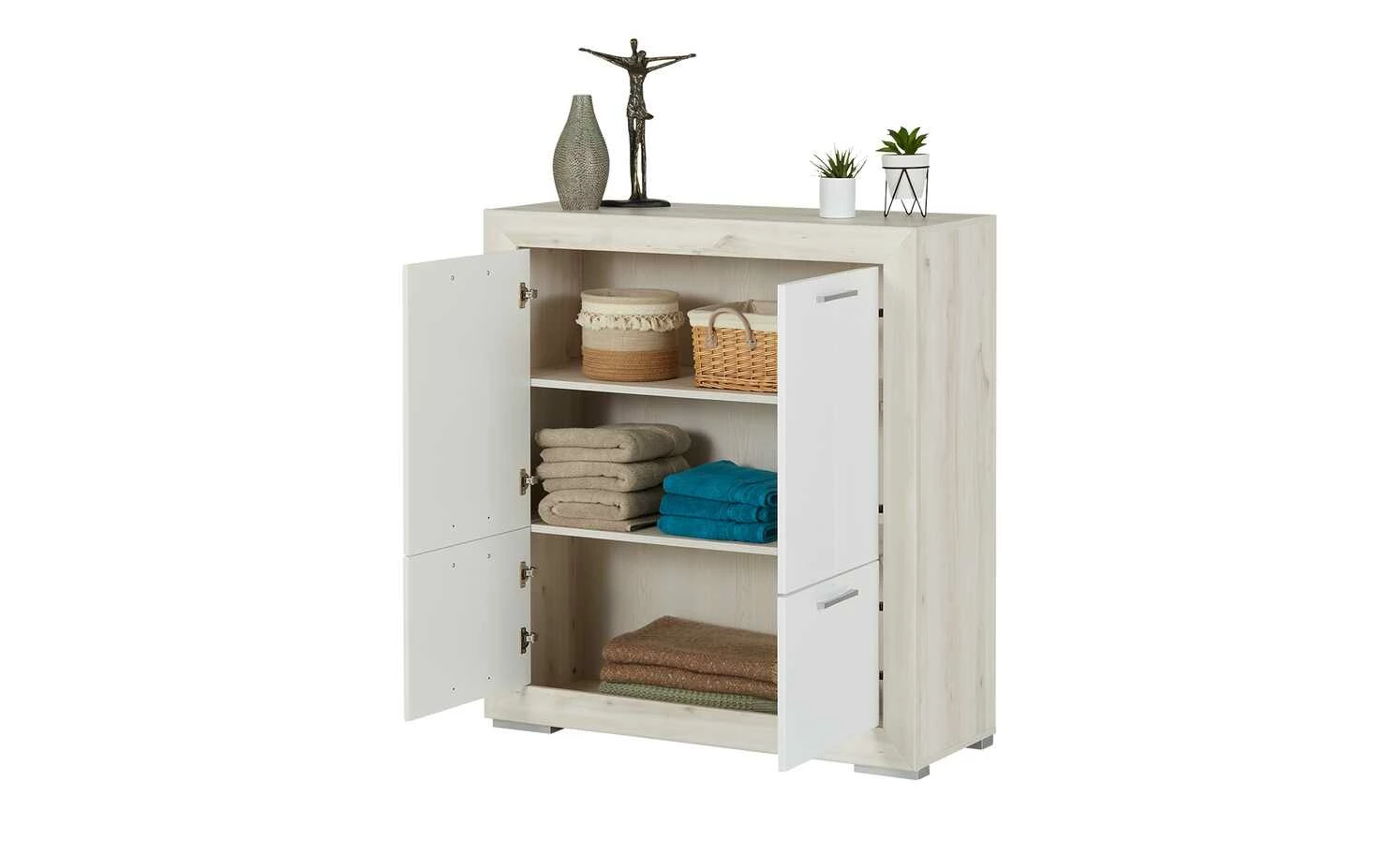 Highboard Fiesta | Eiche hell (Nachbildung) / Weiß 10 Highboard Fiesta | Eiche hell (Nachbildung) / Weiß – Bild 10