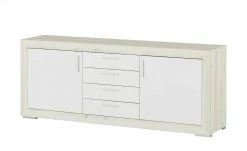 Sideboard Fiesta | Eiche hell (Nachbildung) / Weiß