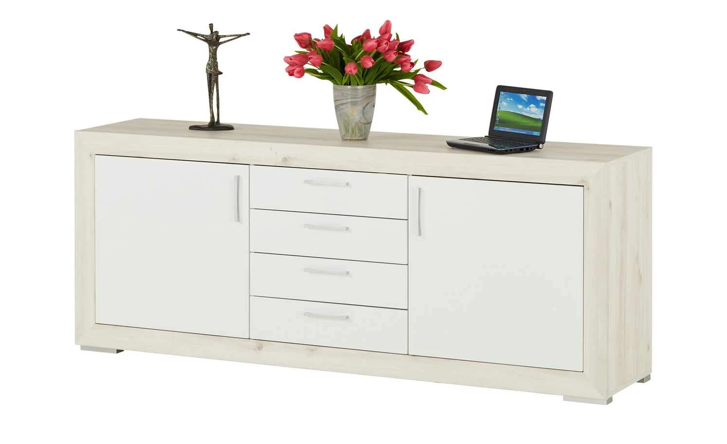 Sideboard Fiesta | Eiche hell (Nachbildung) / Weiß 9 Sideboard Fiesta | Eiche hell (Nachbildung) / Weiß – Bild 9