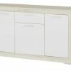 Sideboard Fiesta | Eiche hell (Nachbildung) / Weiß