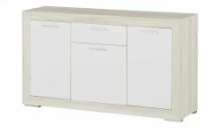 Sideboard Fiesta | Eiche hell (Nachbildung) / Weiß
