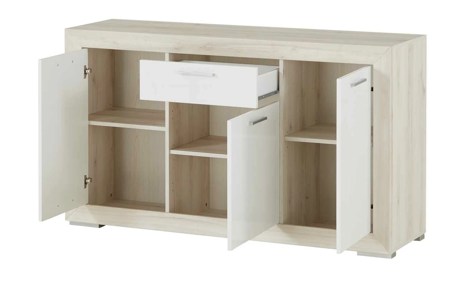 Sideboard Fiesta | Eiche hell (Nachbildung) / Weiß 4 Sideboard Fiesta | Eiche hell (Nachbildung) / Weiß – Bild 4