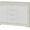 Sideboard Fiesta | Eiche hell (Nachbildung) / Weiß