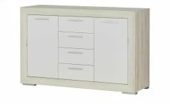 Sideboard Fiesta | Eiche hell (Nachbildung) / Weiß