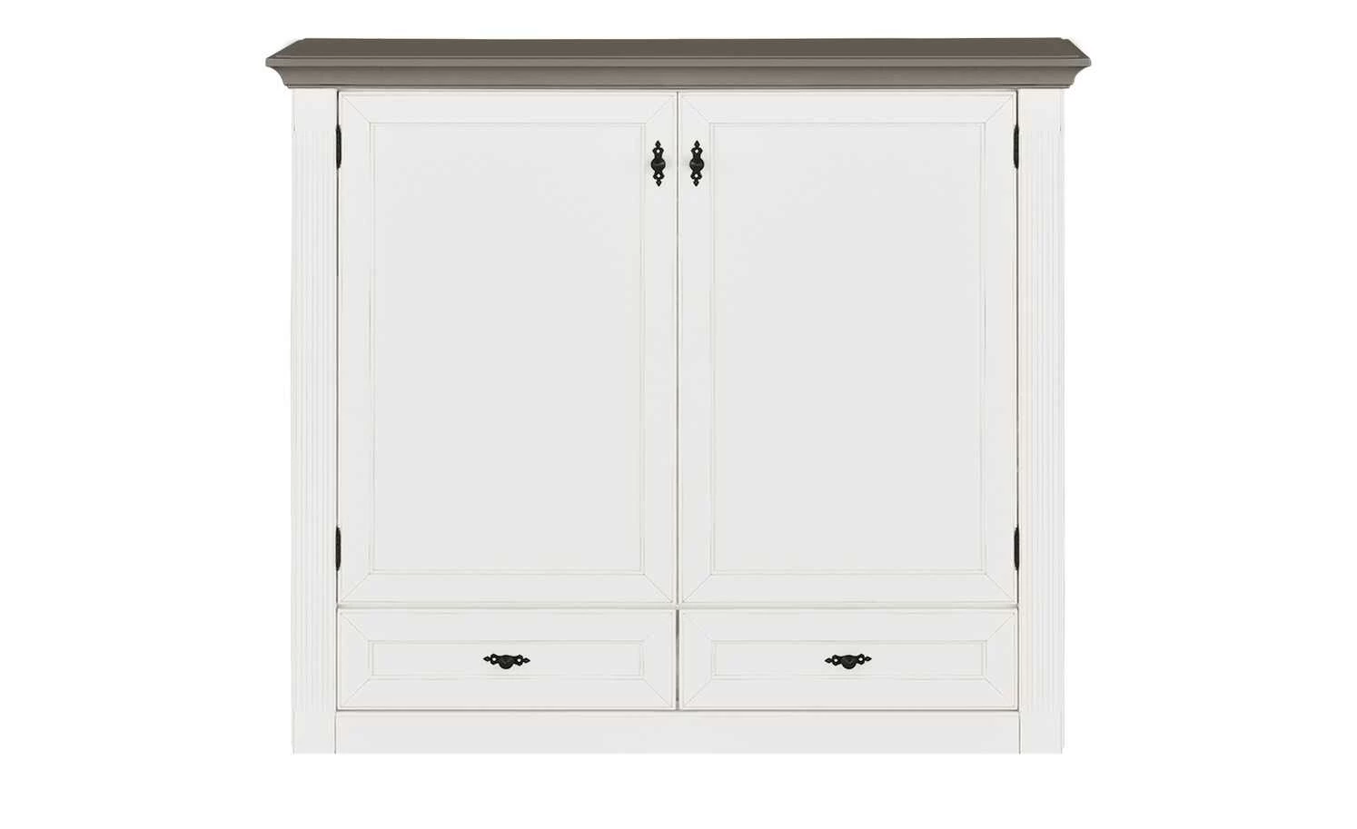 maison bleue TV-Schrank Petit Chalet | Weiß / Graphitgrau 2 maison bleue TV-Schrank Petit Chalet | Weiß / Graphitgrau – Bild 2