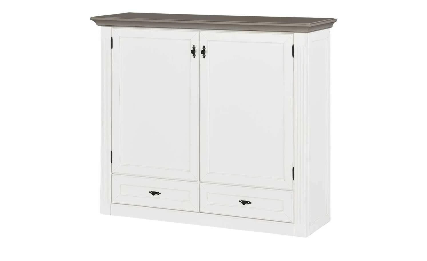 maison bleue TV-Schrank Petit Chalet | Weiß / Graphitgrau 1 maison bleue TV-Schrank Petit Chalet | Weiß / Graphitgrau