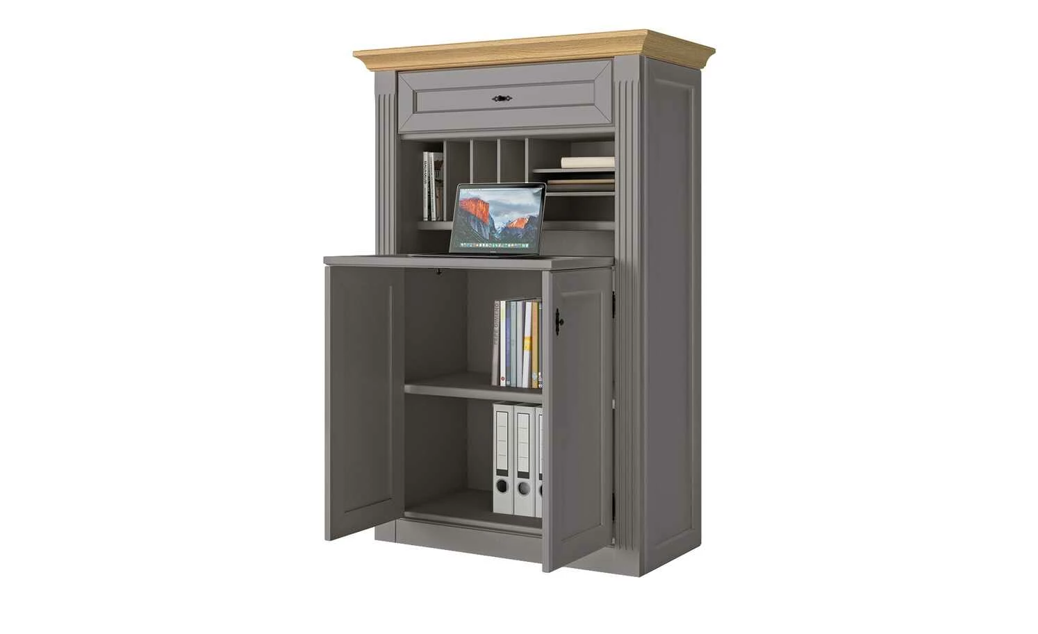 maison bleue Sekretär Petit Chalet | Graphitgrau / Asteiche 6 maison bleue Sekretär Petit Chalet | Graphitgrau / Asteiche – Bild 6