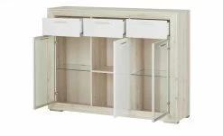 Highboard Fiesta | Eiche hell (Nachbildung) / Weiß -Kommode & Sideboards Verkäufe 13206543 11 202206241234