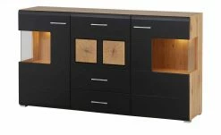 Sideboard Cortina | Eiche Altholz (Nachbildung ) / Schwarz -Kommode & Sideboards Verkäufe 13207048 19 202209212234