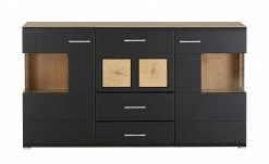 Sideboard Cortina | Eiche Altholz (Nachbildung ) / Schwarz -Kommode & Sideboards Verkäufe 13207048 23 202209212234