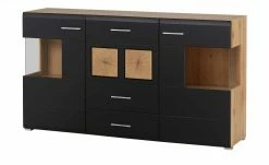Sideboard Cortina | Eiche Altholz (Nachbildung ) / Schwarz -Kommode & Sideboards Verkäufe 13207048 24 202209212234