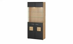 Vitrine Cortina | Schwarz / Eiche Altholz (Nachbildung) -Kommode & Sideboards Verkäufe 13207049 2 202206231234