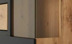Vitrine Cortina | Schwarz / Eiche Altholz (Nachbildung) -Kommode & Sideboards Verkäufe 13207050 10 202206301235