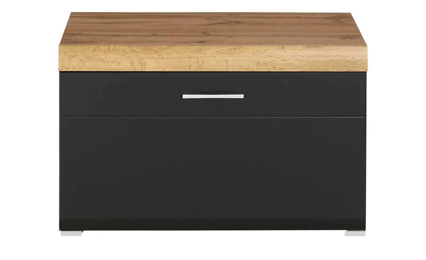Lowboard klein Cortina | Eiche Altholz (Nachbildung) / Schwarz 2 Lowboard klein Cortina | Eiche Altholz (Nachbildung) / Schwarz – Bild 2