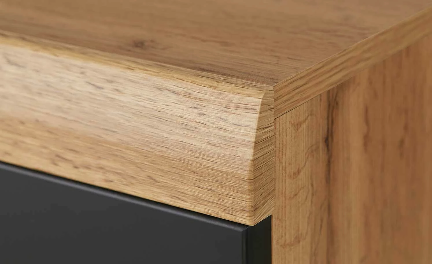 Lowboard klein Cortina | Eiche Altholz (Nachbildung) / Schwarz 5 Lowboard klein Cortina | Eiche Altholz (Nachbildung) / Schwarz – Bild 5