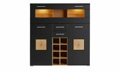 Barschrank Cortina | Eiche Altholz (Nachbildung) / Schwarz -Kommode & Sideboards Verkäufe 13207056 9 202209212234