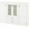maison bleue Highboard Petit Chalet | Weiß mit Glasboden