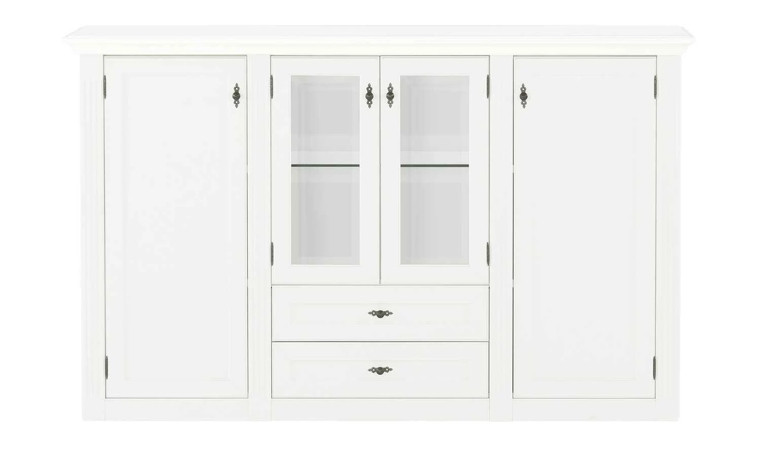 maison bleue Highboard Petit Chalet | Weiß mit Glasboden 6 maison bleue Highboard Petit Chalet | Weiß mit Glasboden – Bild 6