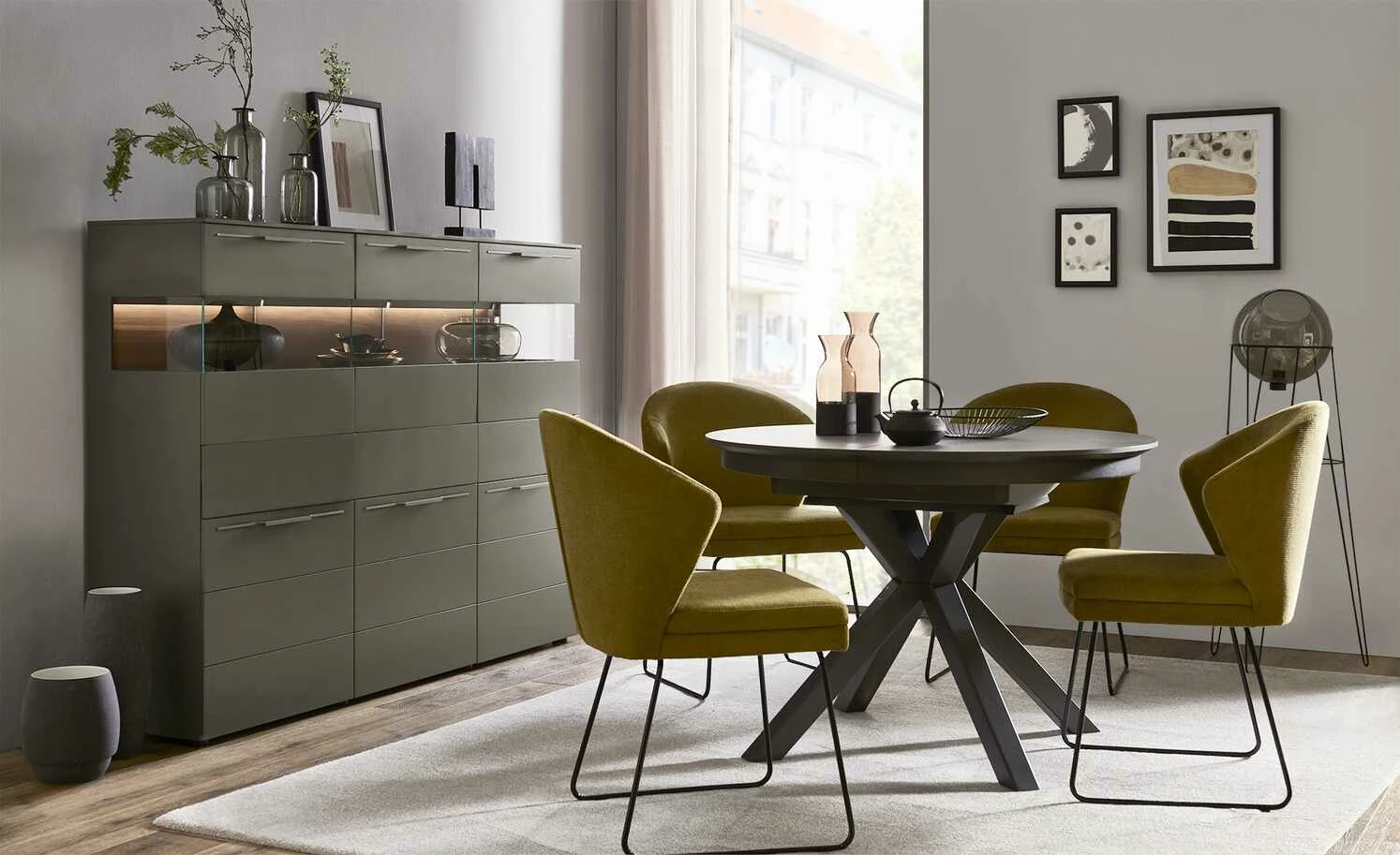 Berger & Rath Highboard Claro | Londra (Hellgrau) 1 Berger & Rath Highboard Claro | Londra (Hellgrau)