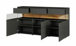 Berger & Rath Sideboard Claro | Anthrazit Sichtbare Rückwand: Wildeiche gesandstrahlt -Kommode & Sideboards Verkäufe 13230885 6 202103051240