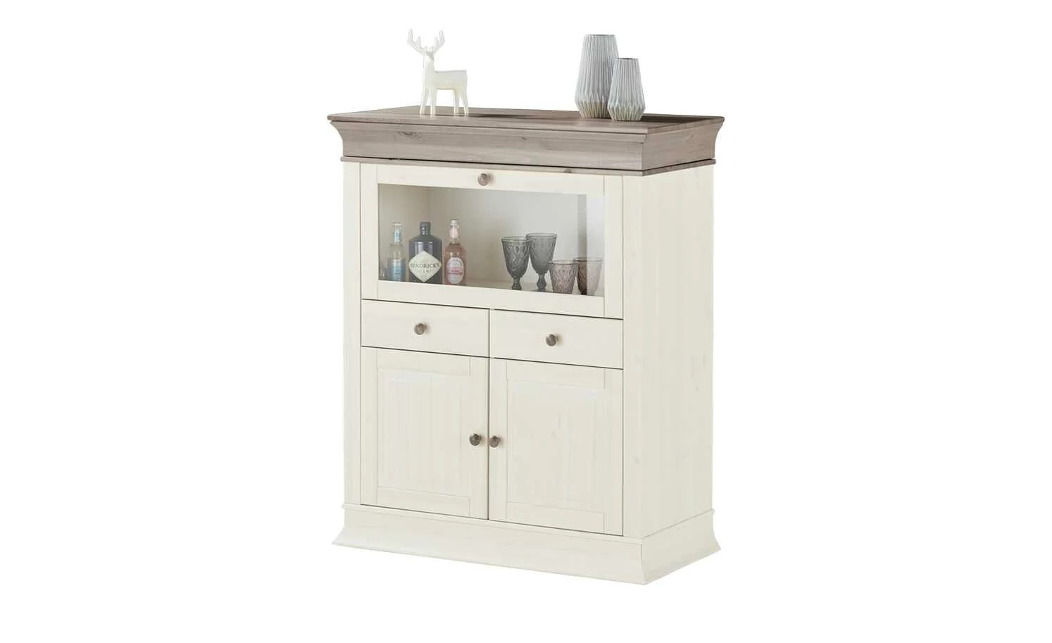 Barschrank Bornholm | Kiefer Weiß/ Kiefer lavafarben 13 Barschrank Bornholm | Kiefer Weiß/ Kiefer lavafarben – Bild 13