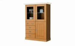 maison bleue Highboard Florian | bernsteinfarben / Weiß Türen mit Glaseinsatz -Kommode & Sideboards Verkäufe 13231815 2 202108131411
