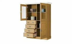 maison bleue Highboard Florian | laugenfarben / Weiß Türen mit Glaseinsatz -Kommode & Sideboards Verkäufe 13231816 6 202108131411